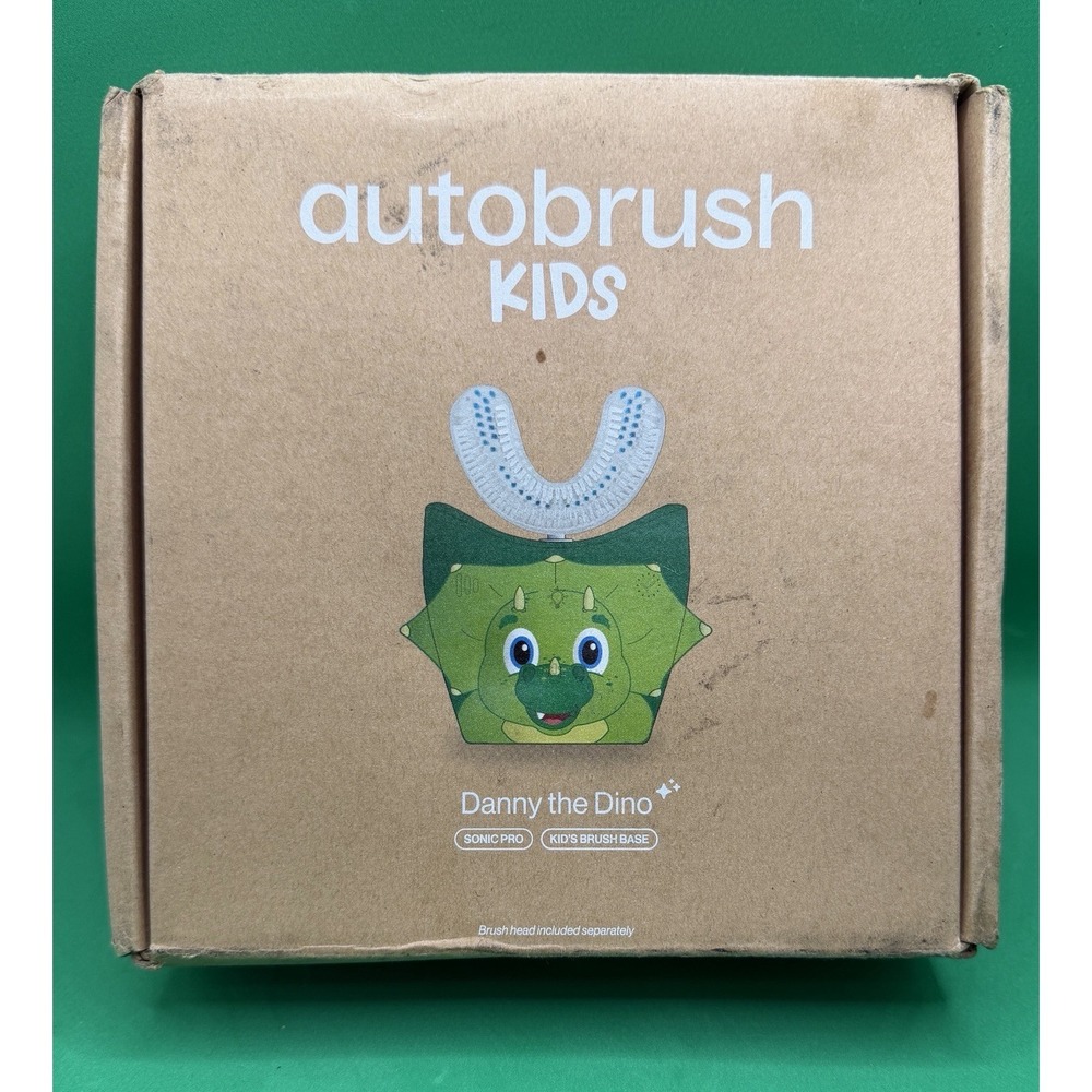 AutoBrush Kids Electric ToothbRush Danny the Dino Kids U-Shaped Full Mouth Base
